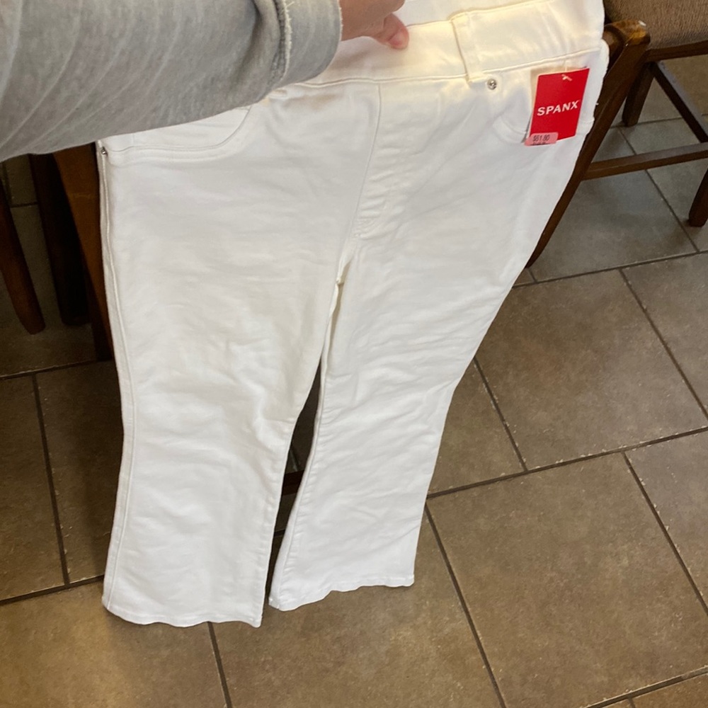 Spank White bell bottoms NWT